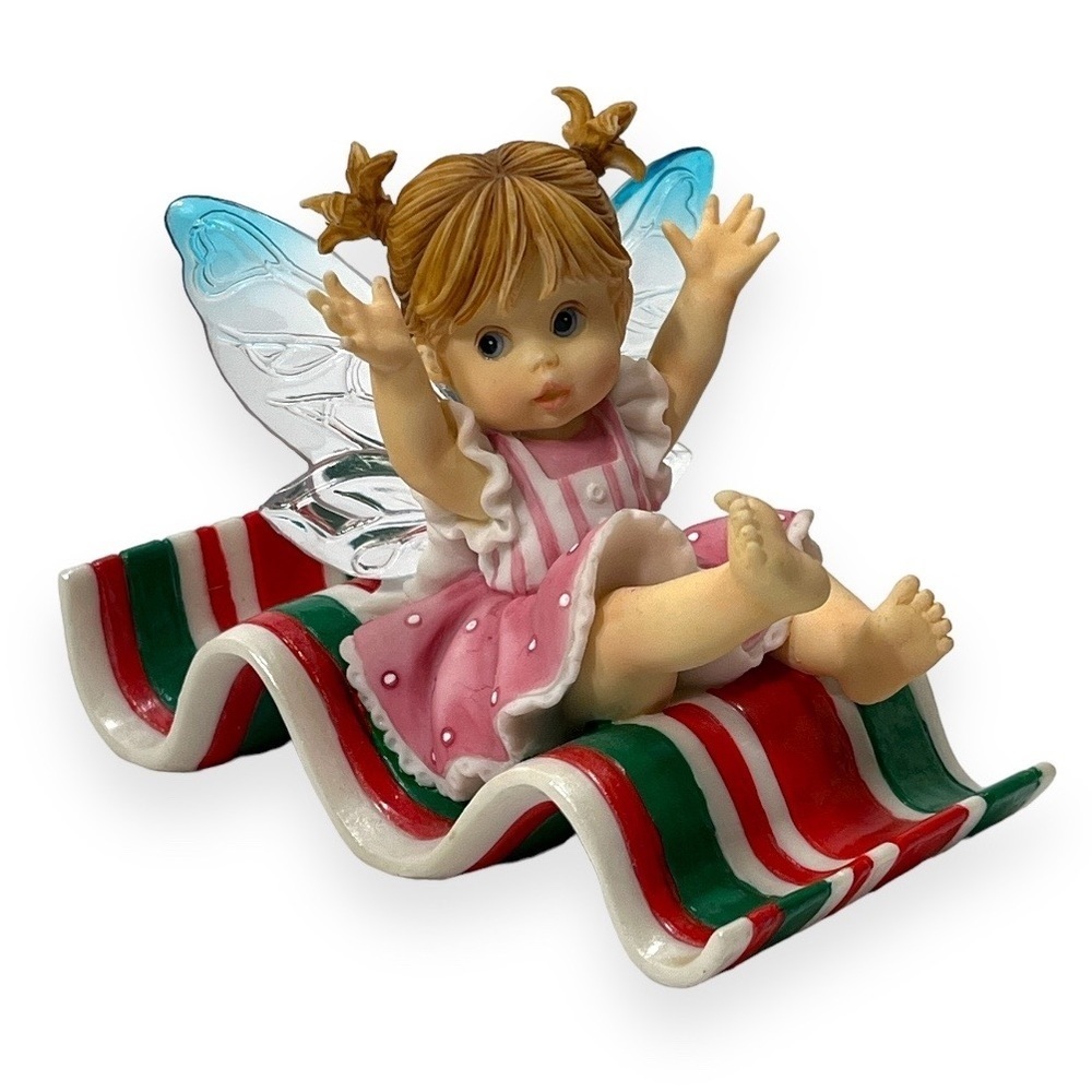Enesco 2006 My Little Kitchen Fairies‎ Ribbon Candy Slide Fairie Christmas Rare